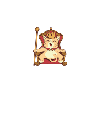 Cat King Pisică rege model alb pe tricou