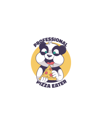 Panda Pizza model turcoaz pe tricou