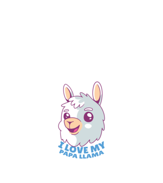 I Love My Papa Llama tricou drăguț cu lamă pentru bunicul model nisipiu pe tricou