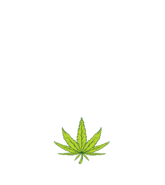 Frunză de marijuana model negru pe tricou
