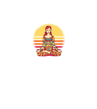 Mandala Yoga Meditație model negru pe tricou