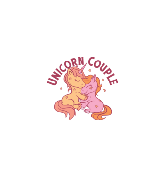 Pereche Unicorn model alb pe tricou