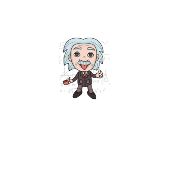 Caricatură Einstein model negru pe tricou