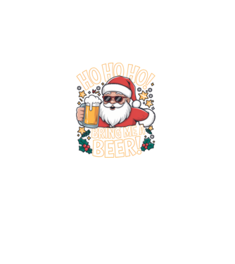 HO HO HO bring me a BEER santa Negru model negru pe tricou