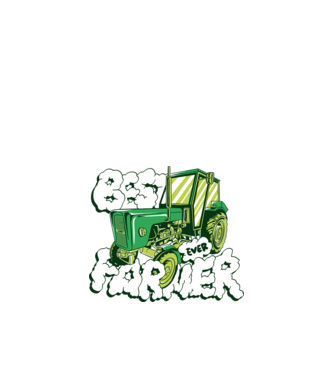 Best Farmer Ever cu Tractor model negru pe tricou