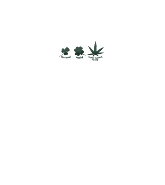 Super F*cking Lucky Cannabis model alb pe tricou