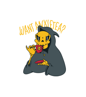 Want Anxietea? model alb pe tricou