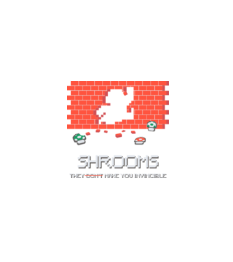 Shrooms - They make you invincible Mario model gri pe tricou