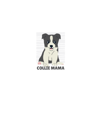 Border Collie Mamă model negru pe tricou