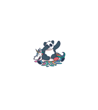 Panda DAB Unicorn model alb/roșu pe tricou