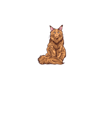 Pisică Maine Coon model negru pe tricou