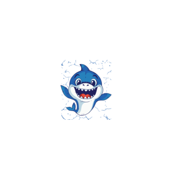 Baby Shark tricou drăguț cu rechin model alb/roșu pe tricou