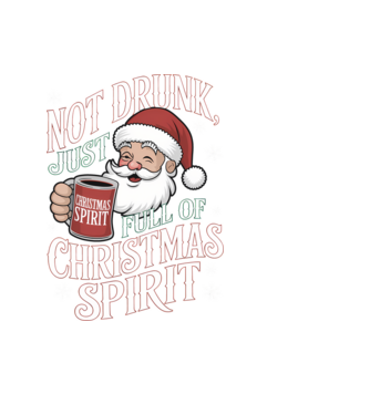 Christmas Spirit Santa model negru pe tricou