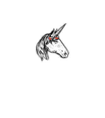 Cal Unicorn model turcoaz pe tricou