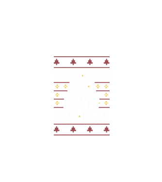 Merry crisis and a happy new fear model negru pe tricou
