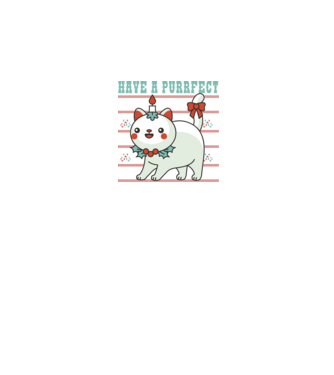 Have a Purrfect Christmas model negru pe tricou