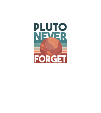 Pluto never forget model negru pe tricou