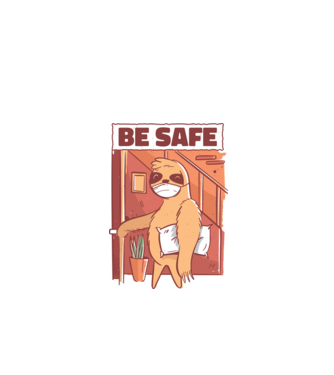 Leneș Be Safe model negru pe tricou
