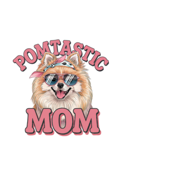 Pomtastic Mom model alb pe tricou