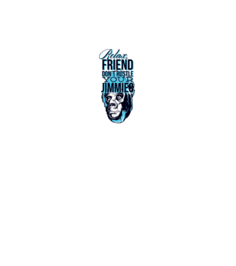 Relax Friend model alb pe tricou