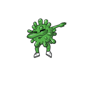 Coronavirus DAB dans model galben pe tricou