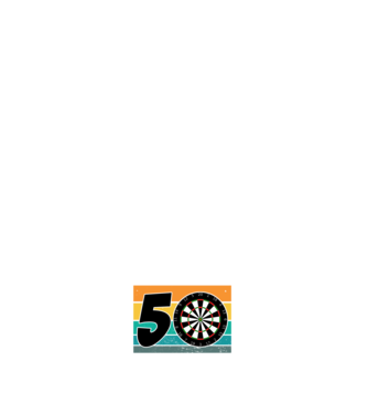 'I''m not 50 I''m bullseye darts birthday' model albastru închis pe tricou