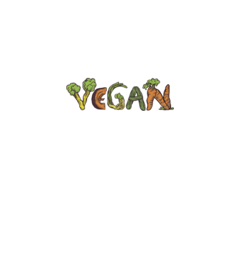 Inscripție legume vegan model gri pe tricou