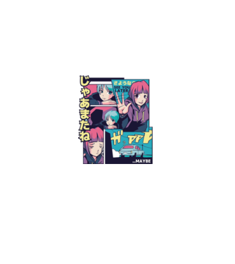 Anime Vaporwave See you Later model alb pe tricou