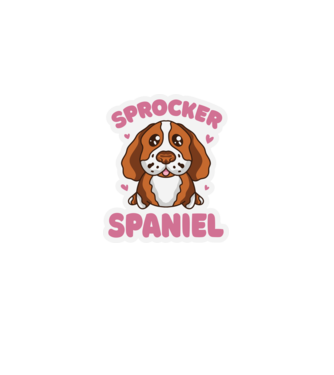 Sprocker Spaniel model mov pe tricou