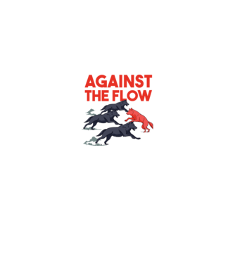 Against the flow - Împotriva curentului model alb pe tricou