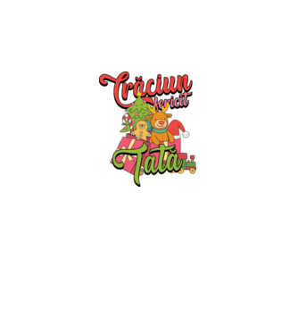 CRĂCIUN FERICIT TATĂ model negru pe tricou