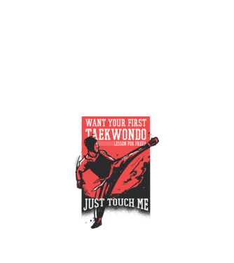 Lecție de Taekwondo model nisipiu pe tricou
