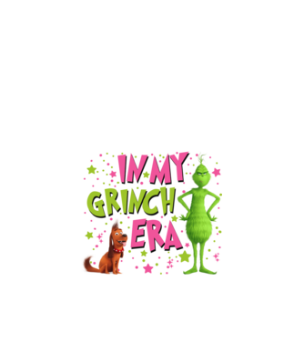 In my Grinch era model negru pe tricou