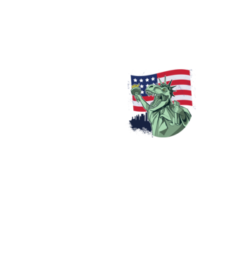 Liberty-Rex SUA Dinozaur model galben neon pe tricou