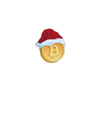 Crăciun Bitcoin model gri pe tricou