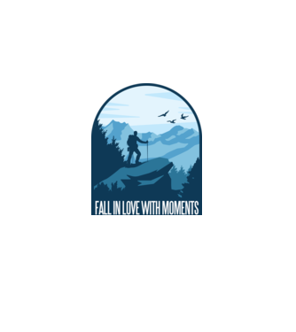 Fall in love with moments model albastru deschis pe tricou