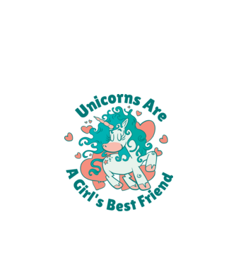 Unicornii sunt cei mai buni prieteni ai fetelor model alb pe tricou