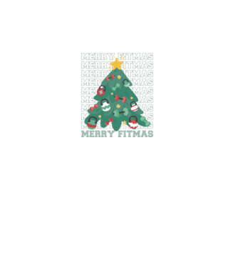 Merry Fitmas Fitmas Pom de Crăciun Fitness model turcoaz pe tricou