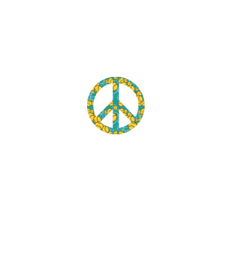 Simbol Baseball Peace model negru pe tricou