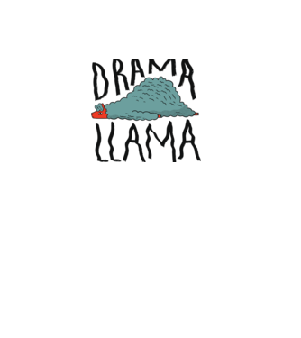 Dramă Lama model alb pe tricou