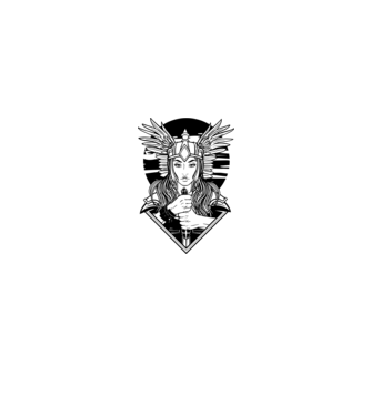 Zeița Valkyrie model alb pe tricou