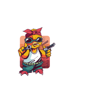 Pew Pew Pew Madafakas Pui model negru pe tricou