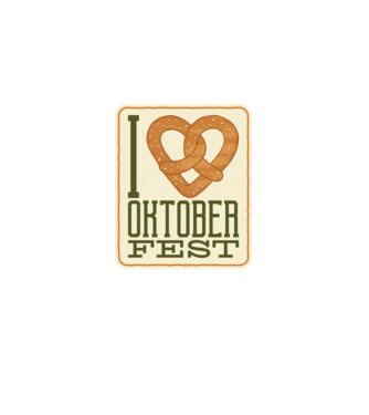 I Love Oktoberfest model negru pe tricou
