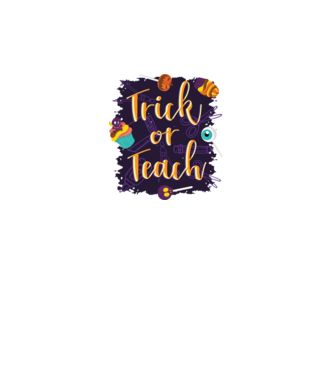 Trick or Teach Halloween pentru profesori model gri pe tricou