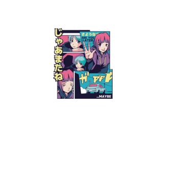 Anime Vaporwave See you Later model alb pe tricou