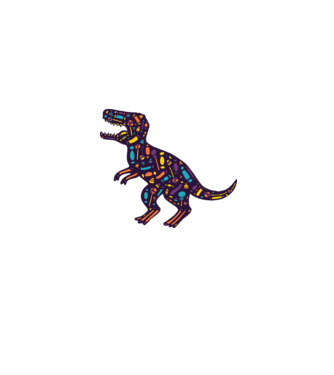 Dino bomboane model gri pe tricou