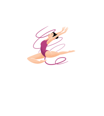 Gimnastică ritmică model turcoaz pe tricou
