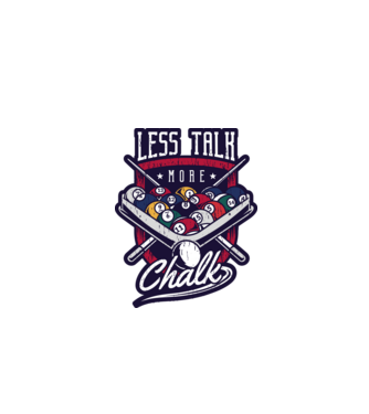 Less Talk More Chalk Billiard model gri pe tricou