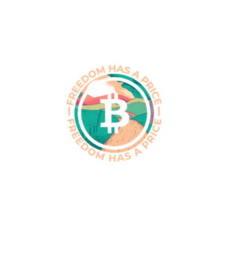 Libertatea are preț Bitcoin model negru pe tricou