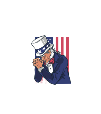 Uncle Sam se roagă model turcoaz pe tricou